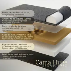 GENERICO - Cama Ortopedica Para Perros Donnas Huge Gris XXL