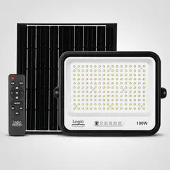 LOGIC - Foco Reflector Solar Led 100w Panel Exterior 7 Tonos Luz