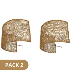 CAROLD STEVENS - Pack 2 Pantalla Media Luna Fibra Natural