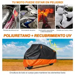 GENERICO - Funda Impermeable 100% Protector Cubre Motos Bicicletas Xl