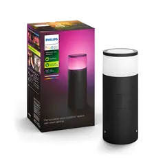 PHILIPS - BOLLARD HUE CALLA 8W LUZ CÁLIDA A FRÍA Y RGB IP65 NEGRO 915005630301