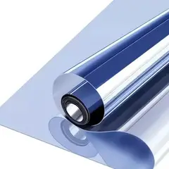 GENERICO - Vinilos Con Efecto Espejo azulado Lámina Protección Anti Uv