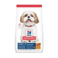 HILLS - Alimento Science Diet Adult 7+ Small Bites para perro adulto de raza pequeña sabor pollo de 2.3 kg