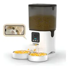 ATURE - Comedero Automático Para Gatos Y Perros Con Webcam Hdapp 7l