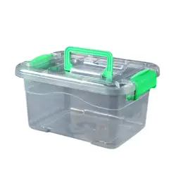 GENERICO - Caja Organizadora Transparente Con Tapa Multiuso Liso Transparente