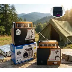 GENERICO - Radio emergencia solar bluetooth dorado