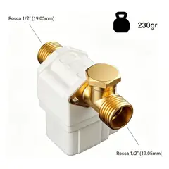 TSKY CHILE SHOPPING - Válvula Solenoide 12V Alta Presión para Termo Solar, Repuesto de Control Automático de Agua- Nuevo