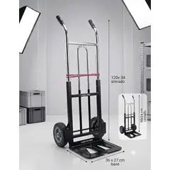 A FORGE - Carro de Carga Plegable Premium Moto-Cargo 150kg Alta Resistencia