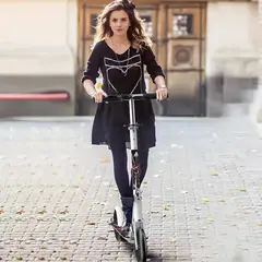 YOMYM - Scooter Monopatín De Pie Plegable Ajustable Jovenes Adultos