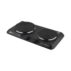 MAGEFESA - Cocina Electrica Encimera 2 Platos 2000W Negra