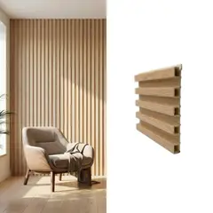 CNP - Wall Panel Decorativo Color Haya 16x23cm x 2.4mt - Caja 8 Unidades