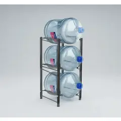 DALI - Estante Organizador Rack 3 Botellones Agua 20lts Negro