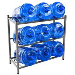 DALI - Rack Organizador para 9 Bidones de Agua de 20 Litros Metálico