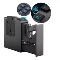 GENERICO - Caja Fuerte Biométrica Para Armas Cortas Pistola Negro