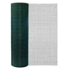 GENERICO - Malla Soldada Plastificada Verde 12 Alto 90cm X Largo 5mts