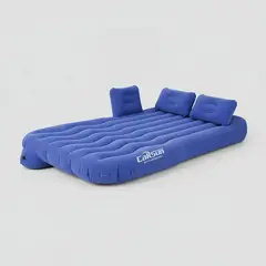 GENERICO - Colchon inflable para Auto con Bomba Electrica Viajes Camping Dos Almohadas.
