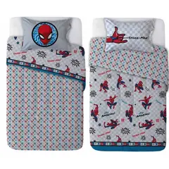 MASHINI - Plumon reversible infantil Disney 1.5 Plazas Spiderman