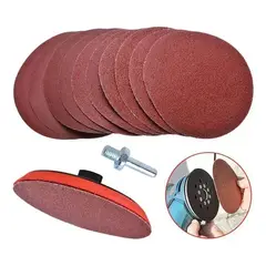 GENERICO - Kit Disco Base Velcro +70 Lija 5 Pulgadas Pulir Taladro