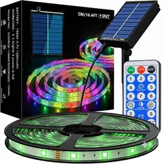 GENERICO - Tira LED Solar GCS 5 Metros RGB - Impermeable IP65 - Modelo C8071/60