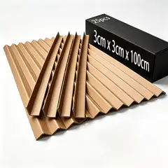 TSKY CHILE SHOPPING - 25 pcs Esquineros de Cartón 30x30mm 1m Protector de Esquinas para Embalaje y Envíos
