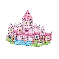 MUVTER - Bloques Magnéticos Castillo de Princesa 142 Piezas con Acuarelas