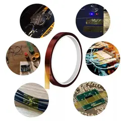 GENERICO - Pack 5 Cintas Termica Kapton Sublimacion 6mm X 33m