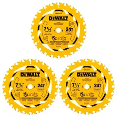 DEWALT - Pack 3 Discos de Sierra 7-1/4''x5/8'' 24 Dientes -