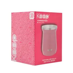 KEEP - Mate Insulado 300ml Hammered Color Rosa