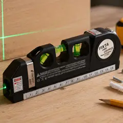 GENERICO - Nivel Laser Multifuncional Pro 3 Con Huincha De Medir 2.5m