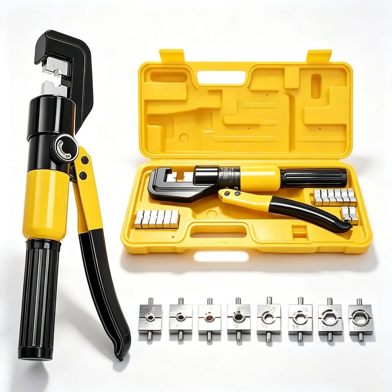 Alicate Prensa Hidráulica 8 Toneladas 8 Matrices + Maletín para Terminales Eléctricos a $45.850