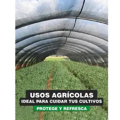 GENERICO - Malla Raschel Negra 80% - Para Jardin 4,2 X10mts