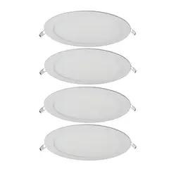 DRL - Pack 4 Panel Led Foco Plafón Backlite Emb Redondo 18w 4500k Blanco