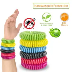 MERCADO PLAGA - Pack 5 Pulsera Repelente Zancudos Y Mosquitos Multicolor