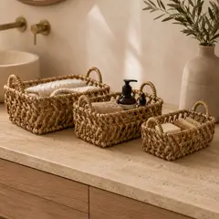 BOHEMIK - Cestas Dalia – Set de 3 Cestas de Jacinto de Agua