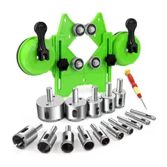 ATURE - 17 Piezas Brocas Diamante Con Guía Para Cerámica Y Azulejo