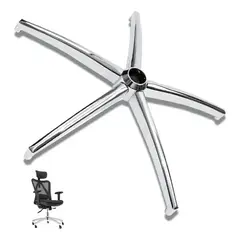 AMBM SHOP - Base Estrella De Acero Cromado Para Silla 70 Cm Extraíble