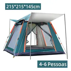 GENERICO - Carpa Camping Para 4 A 6 Personas De Color Verde Oxford 210d
