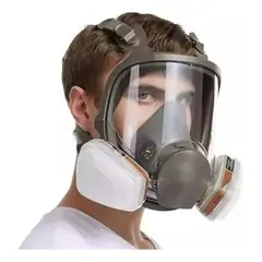 GENERICO - Mascara Gas Full Face 6800 + Filtros Respirador + Filtros