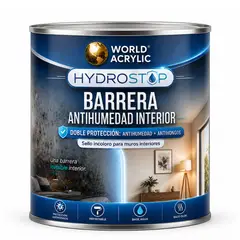 WORLD ACRYLIC - Hydrostop Bloqueador Antihumedad Interior Incoloro con Protección Antihongos - 1 LITRO