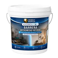 WORLD ACRYLIC - Hydrostop Bloqueador Antihumedad Interior Incoloro con Protección Antihongos - TINETA 10 LITROS