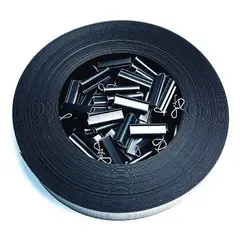 GENERICO - Cinta Plástica Cubre Cercos Para 3.5m2 76metros 125broches Negro