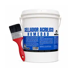 MOHICAN - Kit Sellador Acrílico Humedad 1gl Y Brocha 2 1/2