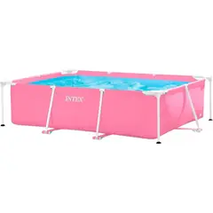 INTEX - Piscina estructural 220x150x60cm 1.662 litros Pink Frame pool