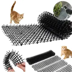 GENERICO - Alfombra de Plástico Con Pinchos Negro Anti Gatos medidas 250x30cm