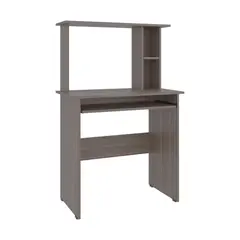 FMFURNITURE - Escritorio Con Bandeja Movil Para Teclado 80X124,7X42 Cm Café