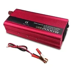 GENERICO - Inversor Voltaje Corriente 12v A 220v Auto Portatil 2000w