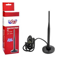 GENERICO - Antena Tv Digital Hdtv Uhf Interior Exterior Imán 1.5mts