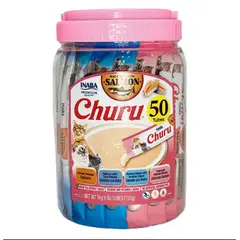 INABA - Churu Gato Frasco 50 Tubos Sabor SALMON