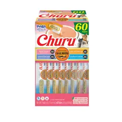 INABA - PACK 60 TUBOS CHURU GATO VARIEDADES SALMON