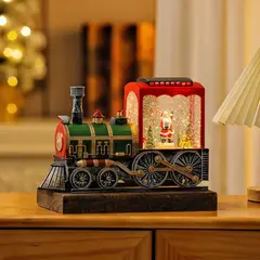 MOVI - Tren Navideño Musical con Luz Cálida - Decoración Navideña Iluminada